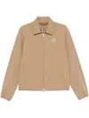 Moncler Evandro Jacket Cuffs Elasticated In Brown