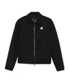 Moncler Hemmed Jacket With Collar And Zip Pockets In Black