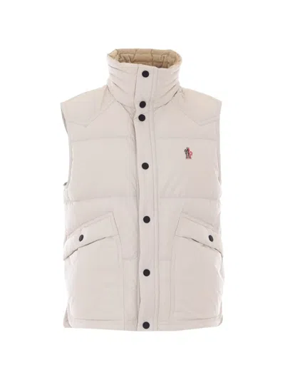 Moncler Evans Padded Gilet In Neutral