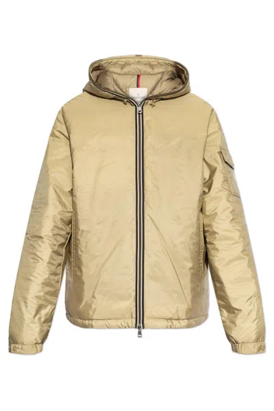 Moncler Evettes Nylon Hooded Jacket In Brown