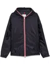 Moncler Zip-up Lightweight Jacket In Blue