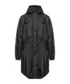 Moncler Expression Canvas Long Parka In Black