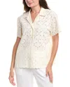 Moncler Broderie-anglaise Short-sleeves Shirt In White