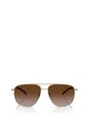 Moncler Eyewear Aviator Frame Sunglasses In Brown