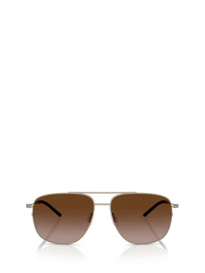 Moncler Eyewear Aviator Frame Sunglasses In Brown