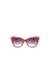 Moncler Maquille Ml0283 Sunglasses Woman Sunglasses Red Size 55 Acetate In Gray