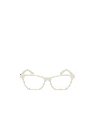 Moncler Eyewear Rectangle Frame Glasses In White