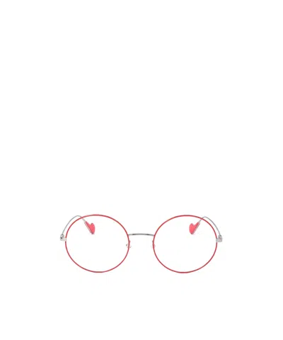 Moncler Eyewear Round Frame Glasses In White