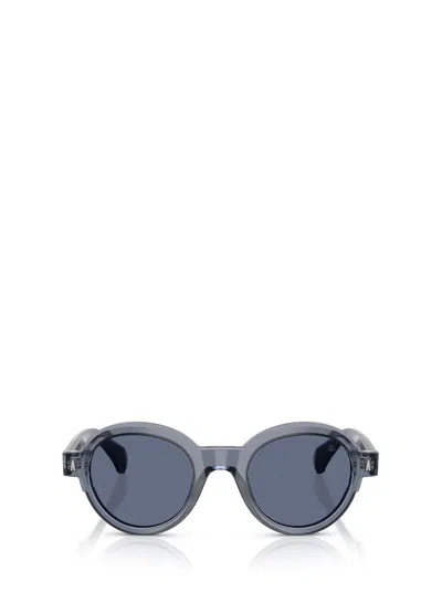 Moncler Eyewear Round Frame Sunglasses In Blue