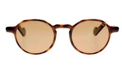 Pre-owned Moncler Eyewear Sunglasses Acetate Round Ml0074 Sun Glasses In Gray