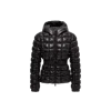 Moncler Eynard Hooded Square-quilted Short Down Jacket, Women, Black, Size: 0