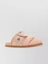 Moncler Mon Pocket Slippers With Soft Padded Design And Logo Patch In Neutrals