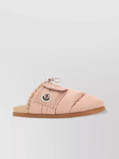 MONCLER FABRIC POCKET ROUND TOE QUILTED LOAFERS