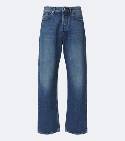 Moncler Faded Straight Jeans In Multi