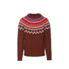 Moncler Grenoble Grenoble Fair Isle Intarsia Cable Knit Wool Jumper In Multi