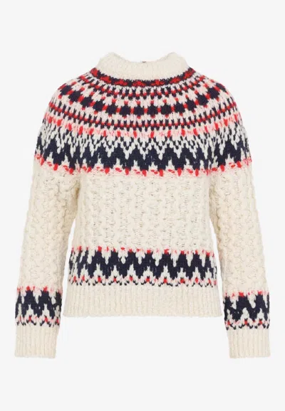 MONCLER FAIR ISLE KNITTED SWEATER