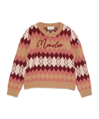 Moncler Fair-isle Sweater In Pink