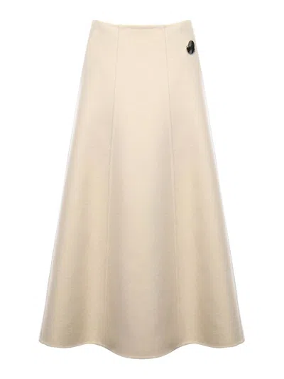Moncler X Jil Sander Logo-patch Skirt In Neutral