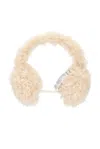 Moncler Faux Fur Earmuffs In Neutral