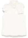 Moncler Faux-fur Gilet In Neutrals
