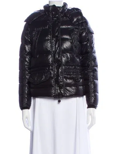 Pre-owned Moncler Faux Fur Jacket In Gray