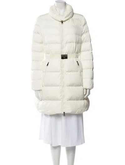 Pre-owned Moncler Faux Fur Jacket In Neutral