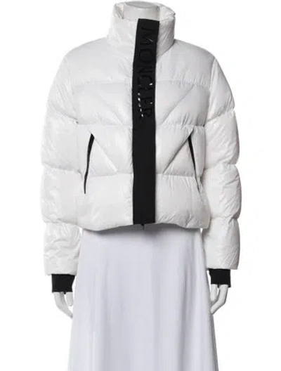 Pre-owned Moncler Faux Fur Jacket In White