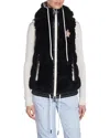 Moncler Faux Fur Vest In Black
