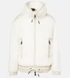 Moncler Faux Shearling Cardigan In Black