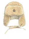 Moncler Reversible Teddy Hat Featuring Ear Flaps In Neutral