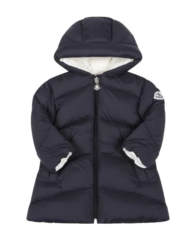 Moncler Feather-down Coat In Blue