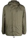 Moncler Daunenjacke Mit Kapuze In Green