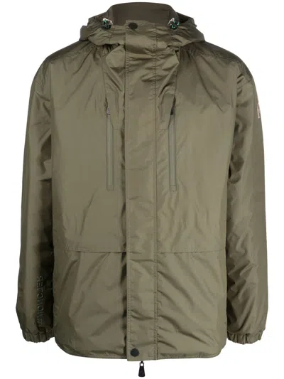 Moncler Daunenjacke Mit Kapuze In Green