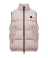 Moncler Fedare Logo-patch Down Gilet In Nude