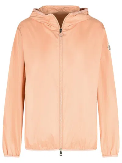 Moncler Fegeo Hooded Windbreaker In Nude