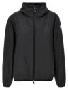 Moncler Polyester Windbreaker Fegeo With Hood And Elasticated Cuffs In Black