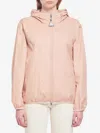Moncler Fegeo Hooded Tech Windbreaker Jacket In Pink