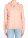 Moncler Fegeo Hooded Tech Windbreaker Jacket In Pink
