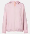 Moncler Fegeos Hood Jacket Lightweight Elasticated Cuffs In Pink