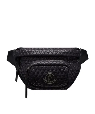 Moncler Felicie Nylon Laqué Belt Bag In Black