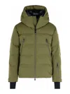 Moncler Nylon Down Jacket Featuring Adjustable Elements In Green