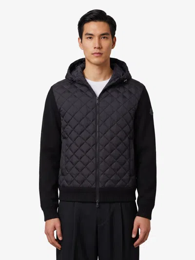 Moncler Felpa Con Cappuccio In Misto Lana E Cashmere In Black