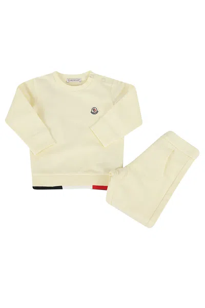 Moncler Kids' Felpa Con Pantalone In U Yellow