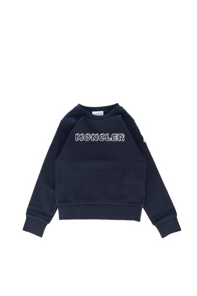 Moncler Kids' Felpe In Navy