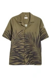 MONCLER FERN PRINT COTTON POPLIN CAMP SHIRT