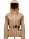 Moncler Fex Hooded Shell Jacket Beige In Neutrals