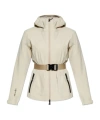 Moncler Fex Hooded Shell Jacket In Nude
