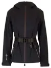 Moncler Relaxed Fit Technical Jacket With Adjustable Features In Black