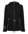 Moncler Relaxed Fit Technical Jacket With Adjustable Features In Black