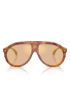 Moncler Unisex Sunglasses Me6001 Fhaite In Dark Orange Mirror Gold